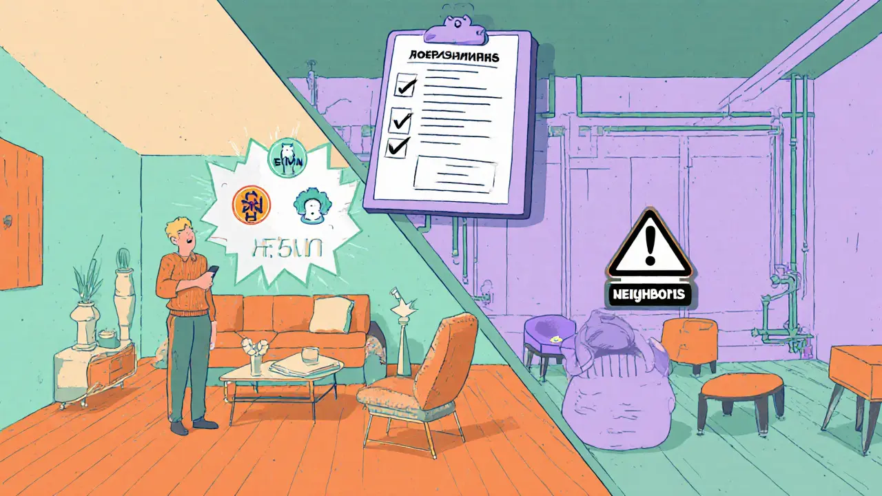 Две стороны квартиры: с ремонтом и без, с калькулятором, выдающим миллион рублей.