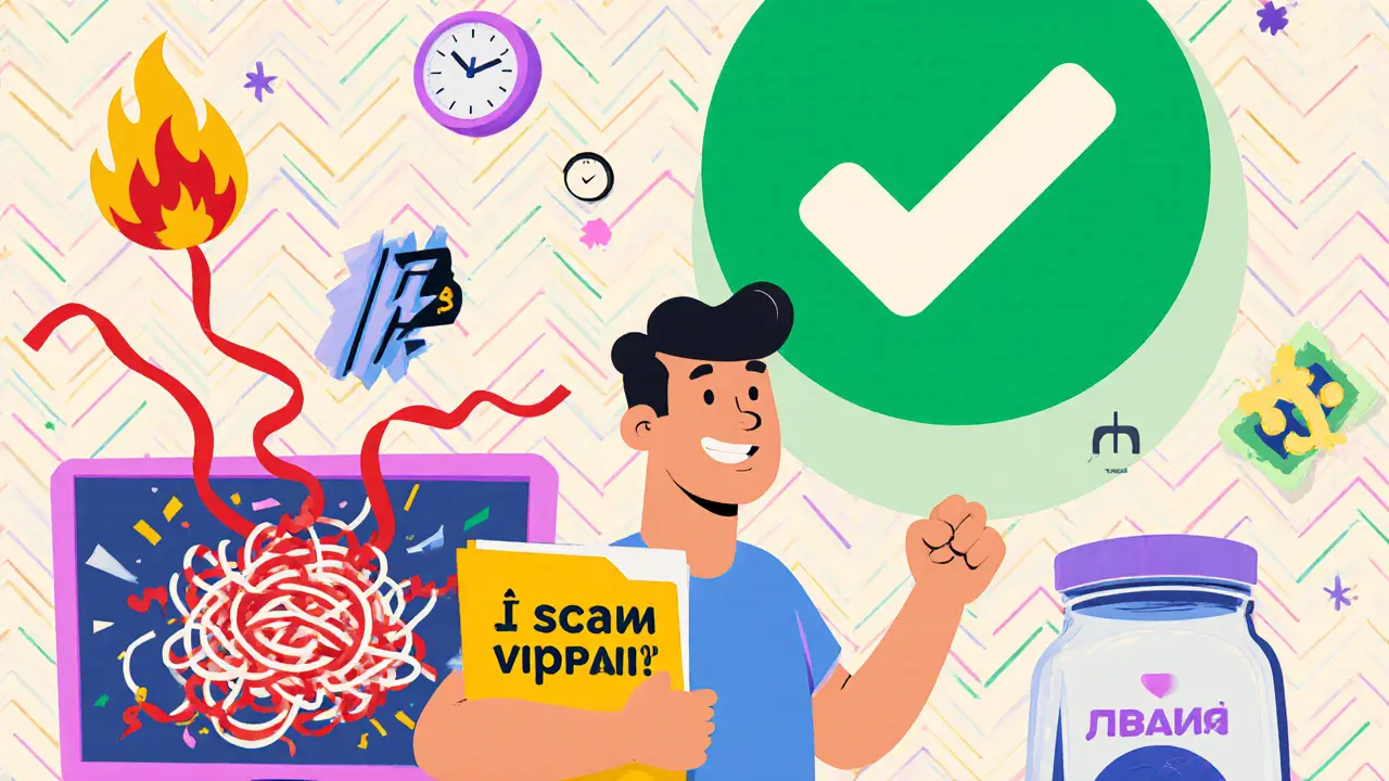 Человек в банке с полисом, за спиной — хаос рекламы и страховок