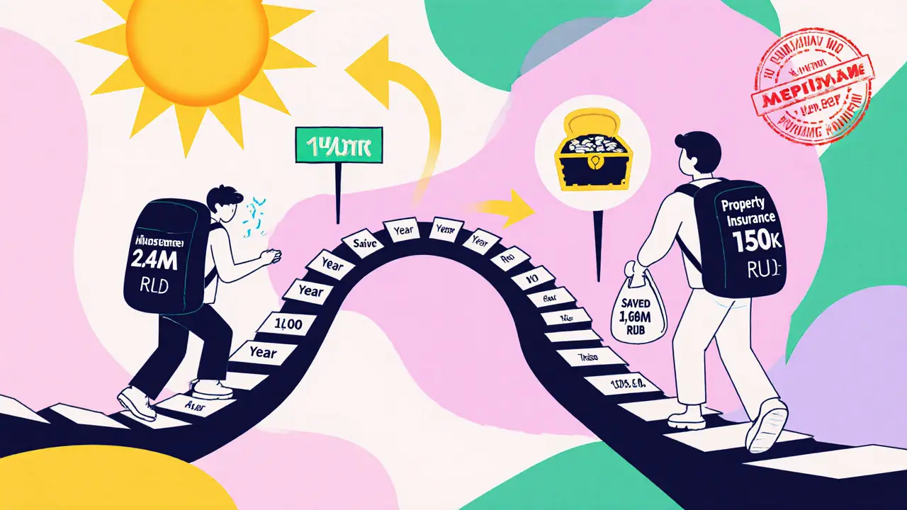 Два пути ипотеки: один с тяжелой страховкой жизни, другой — с экономией 1,6 млн рублей в мемфисском стиле.