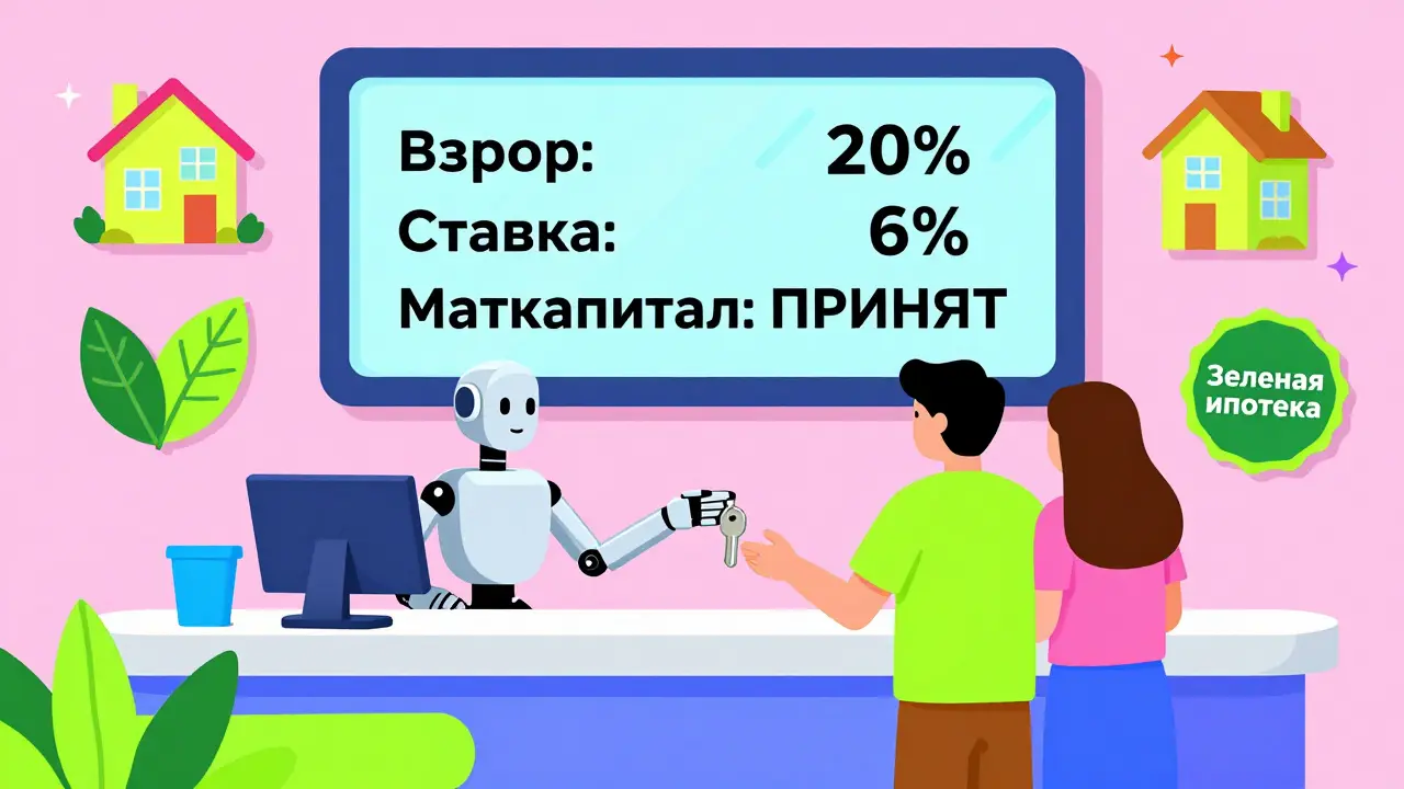 Молодая пара получает ключ от дома с подтверждением маткапитала и низкой ставкой