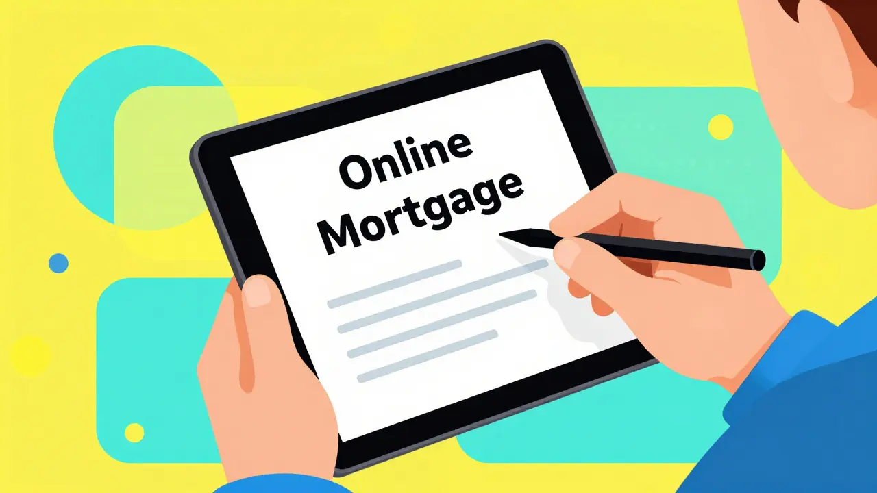 Семья подает онлайн-заявку на рефинансирование ипотеки