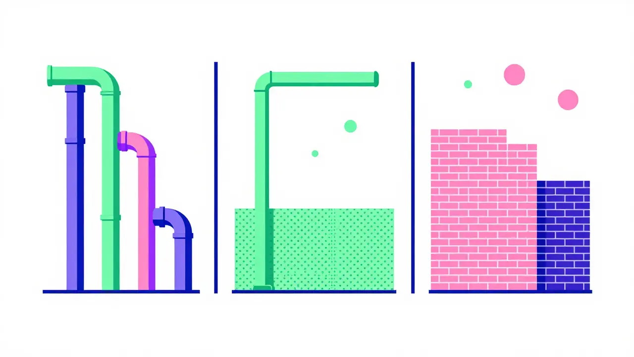 Факторы стоимости недвижимости показаны через яркие геометрические узоры.