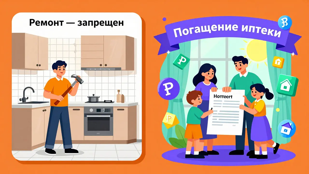 Семья подписывает договор погашения ипотеки, вместо ремонта квартиры