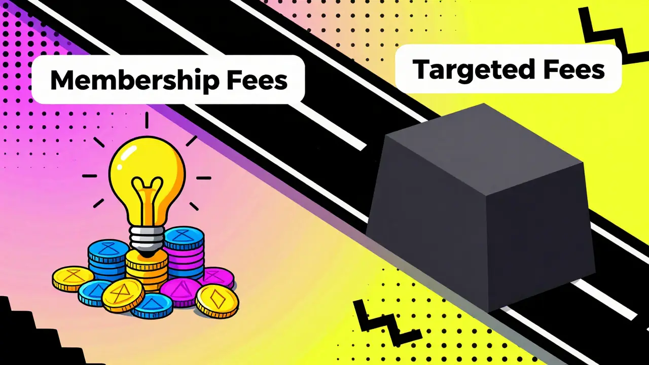 Разделение членских и целевых взносов в виде абстрактных геометрических фигур